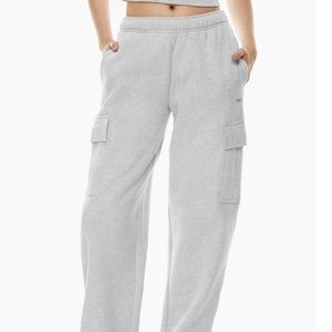 Grey Aritzia TNA Cargo Sweatpants